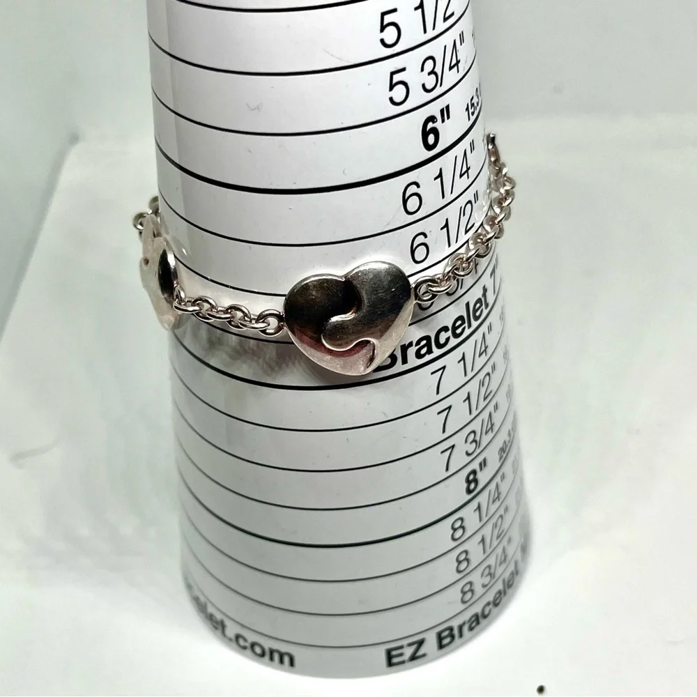 Christofle 925 Sterling Heart Bracelet
